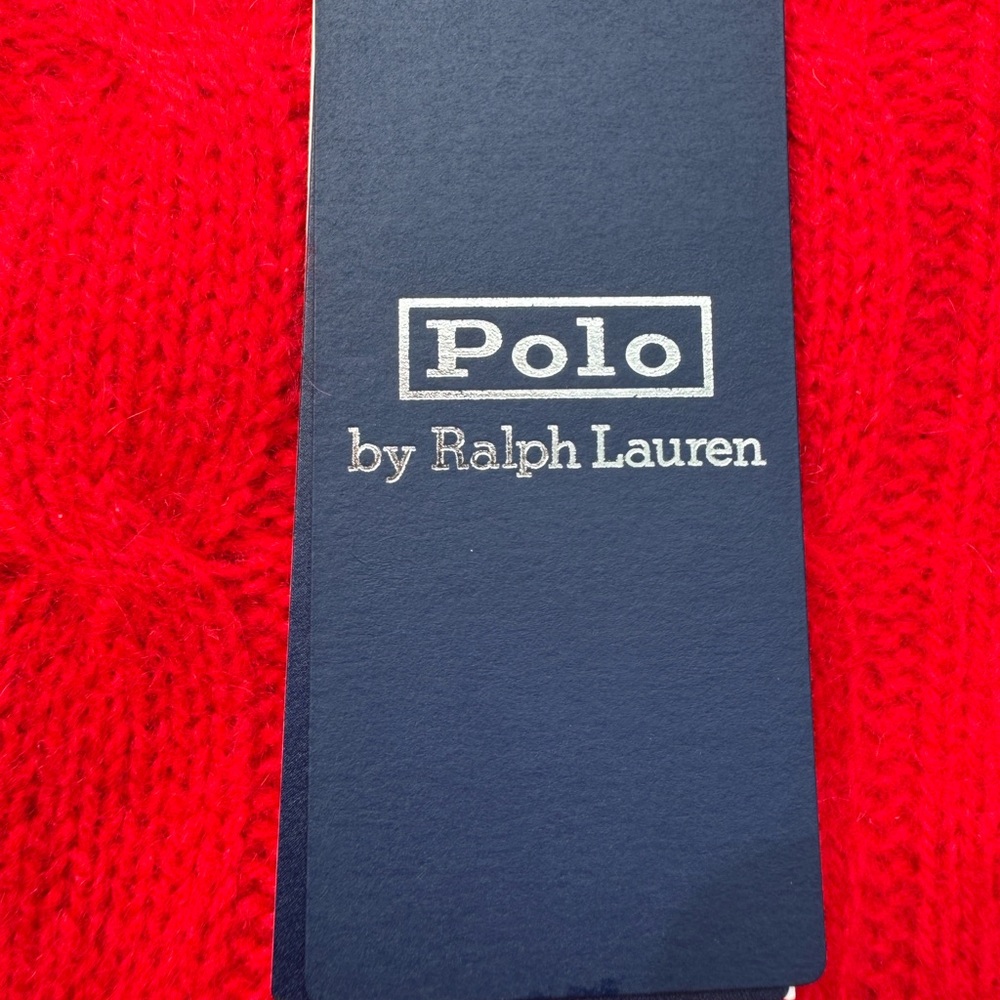 Polo by Ralph Lauren Bright Red Cashmere Sweater - Picture 5 of 9